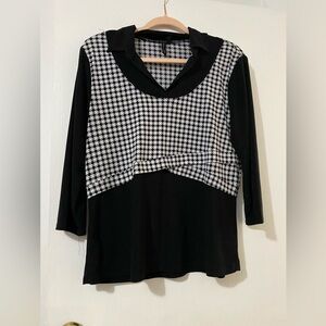 Stylish Black and White Women's Blouse